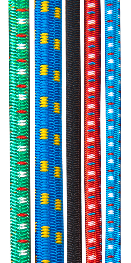 Elastic braided ropes